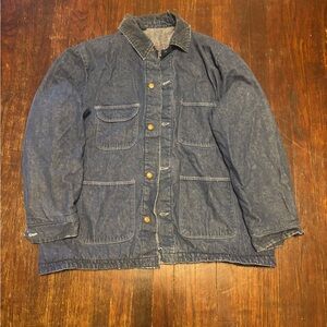 Vintage 70’s Wrangler Blanket Lined Denim Chore Coat
Size Xl or XXL